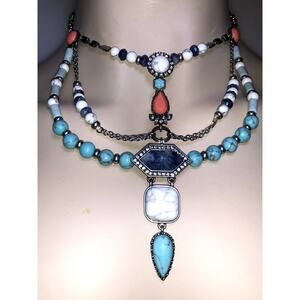 CHLOE + ISABEL desert muse layered statement necklace - N071